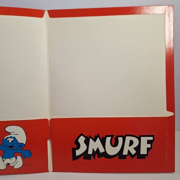 Vintage Smurfs Pocket Portfolio Folder Smurfy Friends Stay In Touch Mead 1982 - Picture 6 of 7